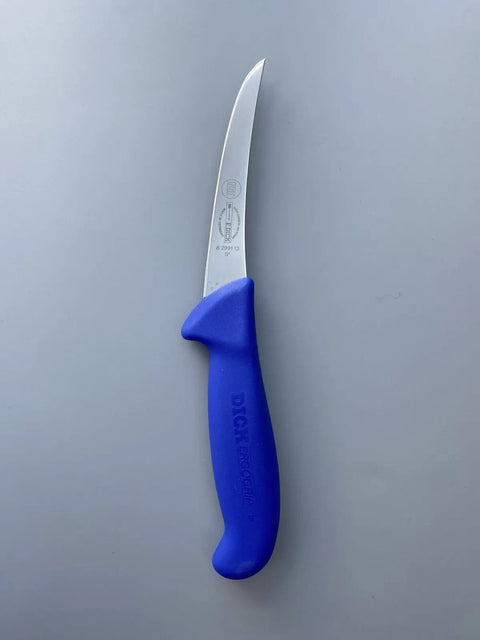 SET OF 3 F.DICK BUTCHERS ERGOGRIP 5" CURVED STIFF BONING KNIFE BLUE 13CM HUNTER AllYourBlades