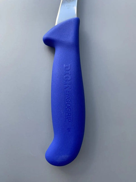SET OF 3 F.DICK BUTCHERS ERGOGRIP 5" CURVED STIFF BONING KNIFE BLUE 13CM HUNTER AllYourBlades