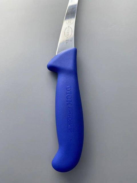 SET OF 3 F.DICK ERGOGRIP 15CM 6" BUTCHERS CURVED STIFF BONING KNIFE BLUE F DICK AllYourBlades
