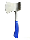 Stainless Steel Axe and Meat Tenderiser Silver Blue Handle AllYourBlades
