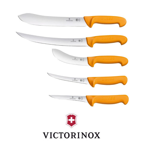 Swibo Victorinox 5PCS Butchers Slicing Skinning Boning Professional Meat Knives