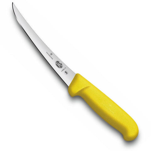 Victorinox 15cm Curved Narrow Butcher Boning Knife Fibrox 5.6608.12 Yellow