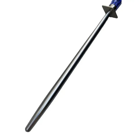 Voost 12" Round Polished Honing Steel Blue Handle AllYourBlades