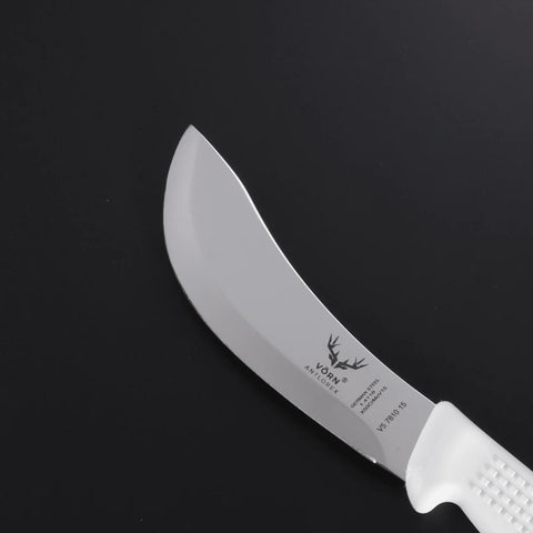Vorn Antlorex 6-Pack 6" Curved Skinning Knife Set – German Stainless Steel Hollow Ground Butcher & Hunting Knives | Black, White, Blue or Pink