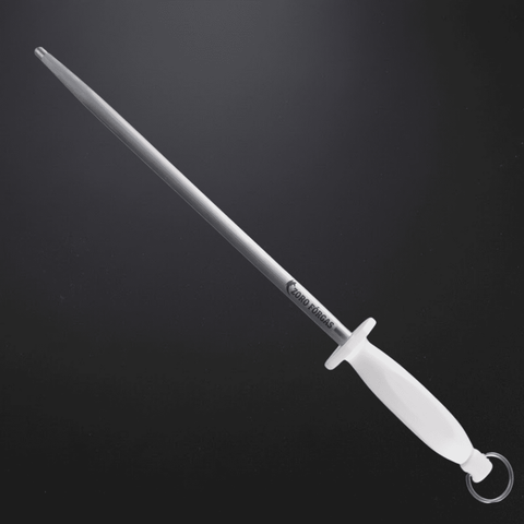 Zoro Forgas 4PCS Farm Butcher Knife Set with 12" Sharpening Steel & Canvas Wrap