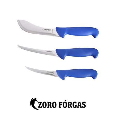 Zoro Forgas Butchers Knife Set – 5" & 6" Hollow Ground Skinning & Boning Knives